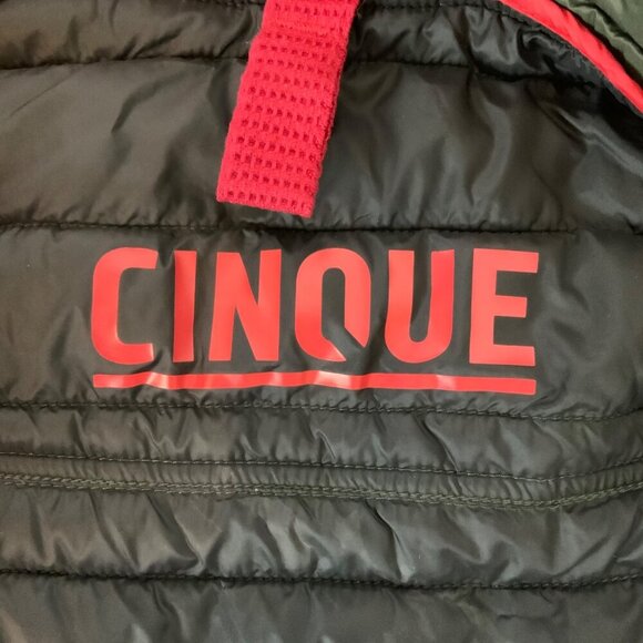 Cinque Jacket Mens Large Olive Green Lightweight Packable Puffer Down-Free - Picture 4 of 9